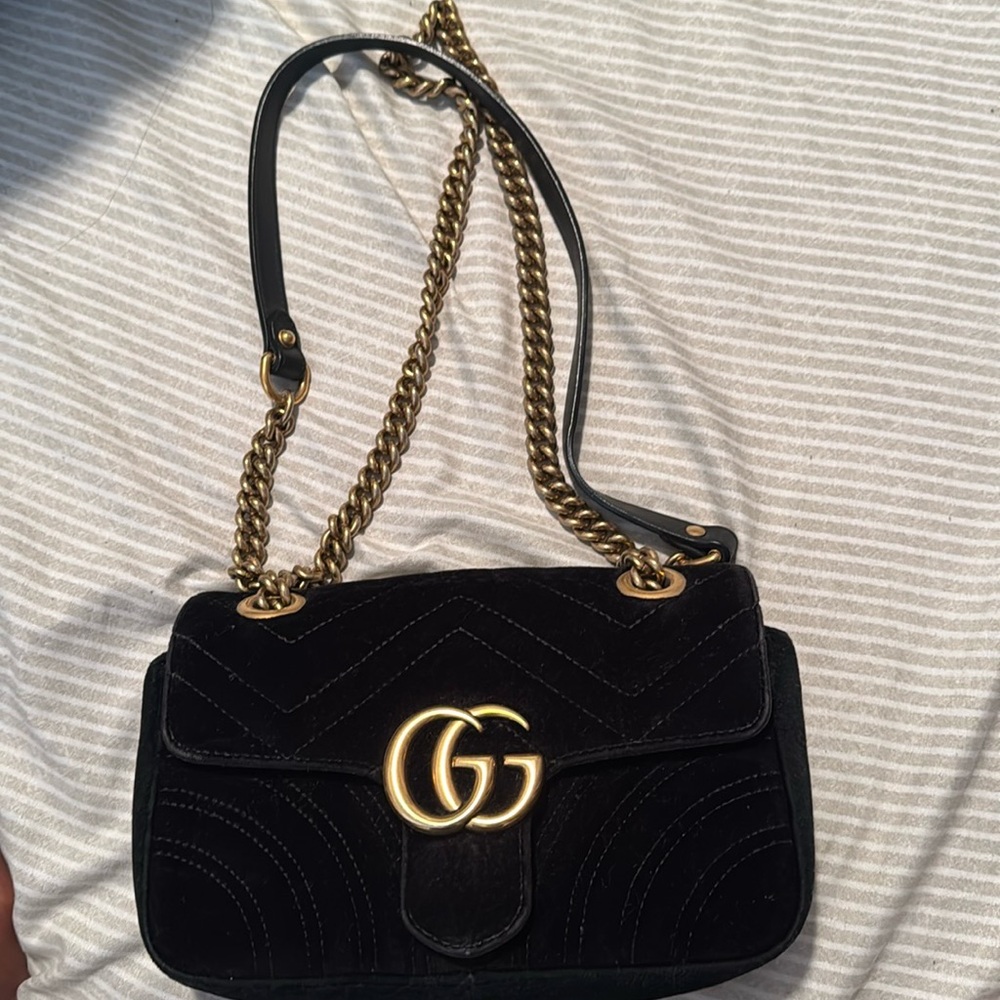 Gucci velvet Marmont bag